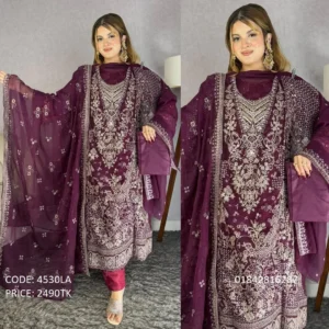 Gorgeous Party Wear Embroidery Work Salwar Kameez