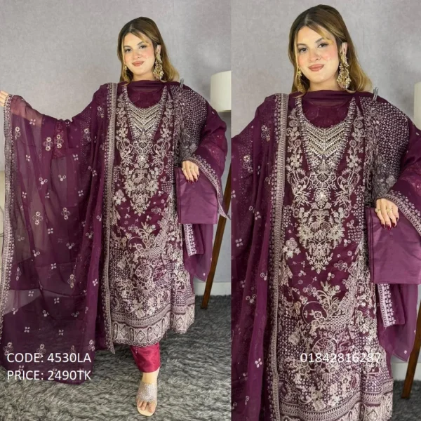 Gorgeous Party Wear Embroidery Work Salwar Kameez
