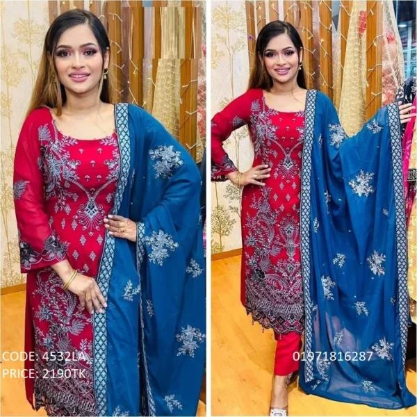 Soft Georgette Embroidery Work Salwar Kameez