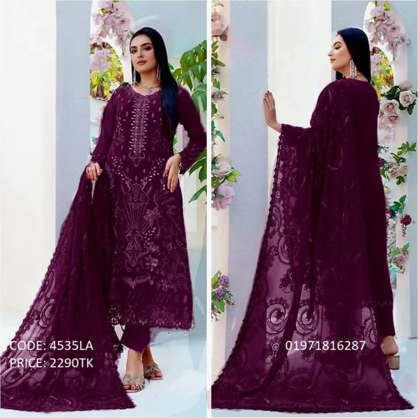 Embroidered Pure Chiffon Salwar Kameez