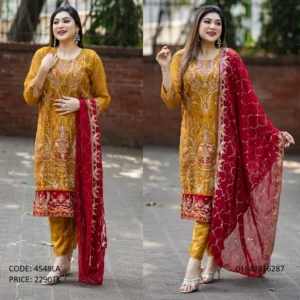 Embroidered Organza Salwar Kameez