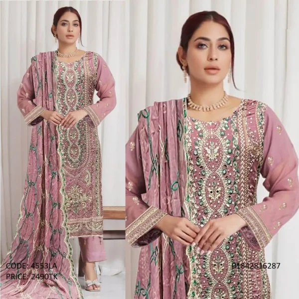 Fashionable Unstitched Three Piece Collection