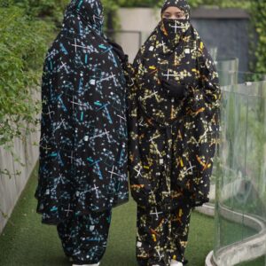 Elegant Floral Khimar Set – Full Coverage Modest Wear for Women