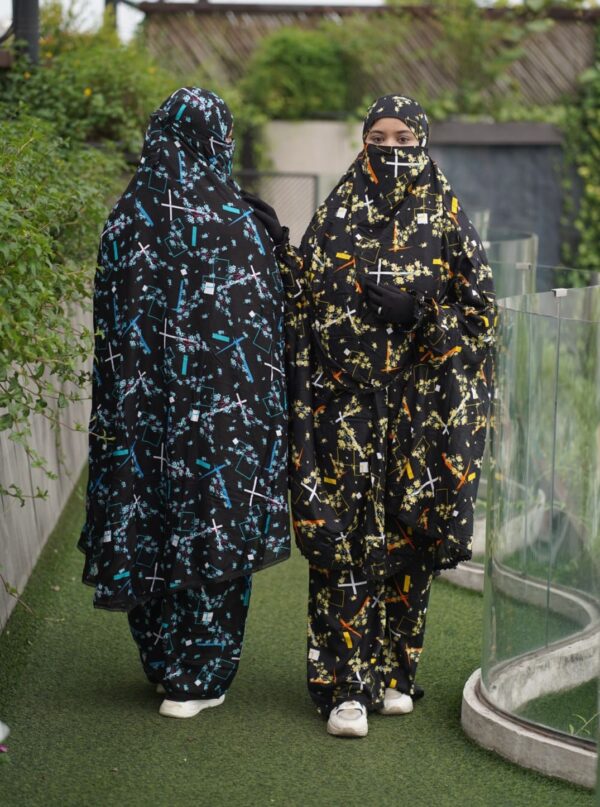 Elegant Floral Khimar Set – Full Coverage Modest Wear for Women