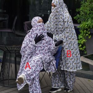 Elegant Floral Khimar Set
