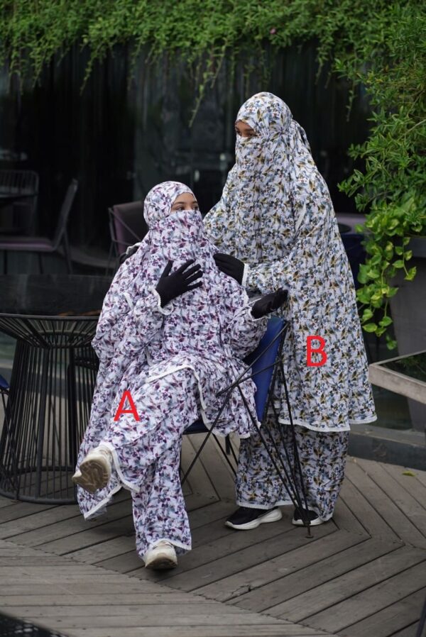 Elegant Floral Khimar Set